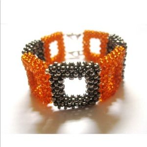 Orange and Silver Boxed Bracelet